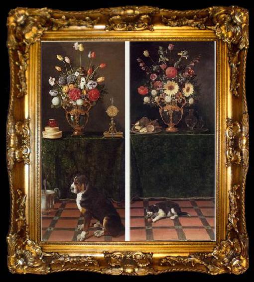 framed  unknow artist Floral, beautiful classical still life of flowers 025, ta009-2